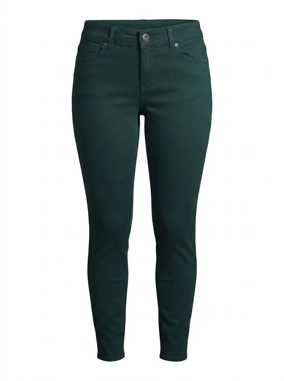 Maurices Embroidery Dark Green Stretch Skinny Jeans Denim Women Size M